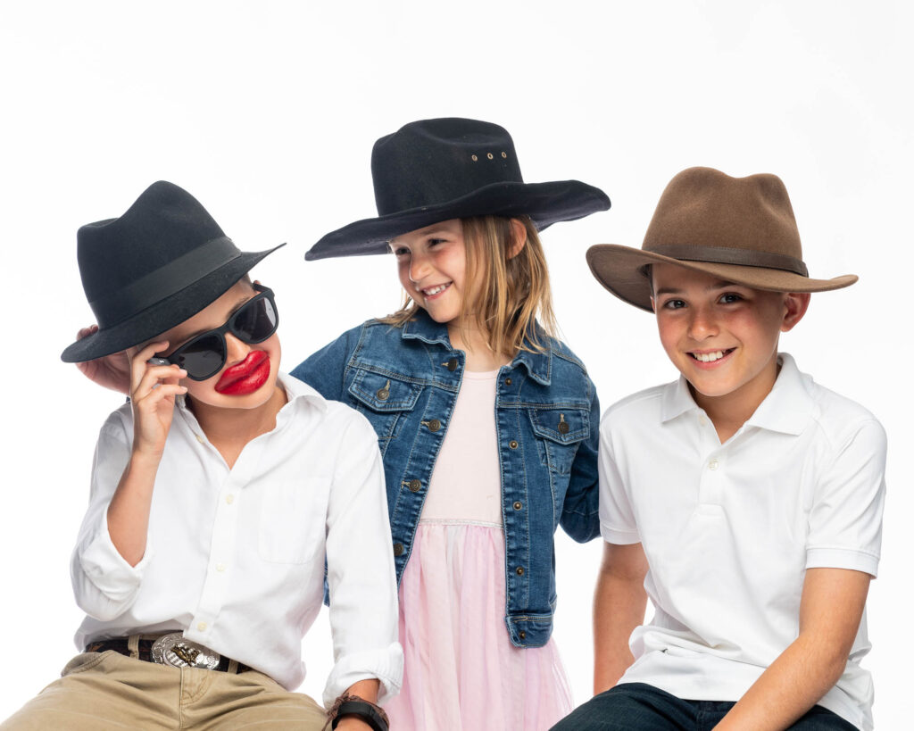 silly photos at the end of a family portrait session