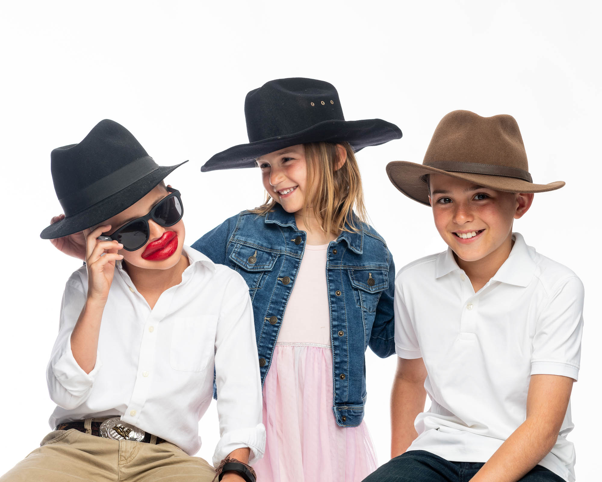 silly photos at the end of a family portrait session