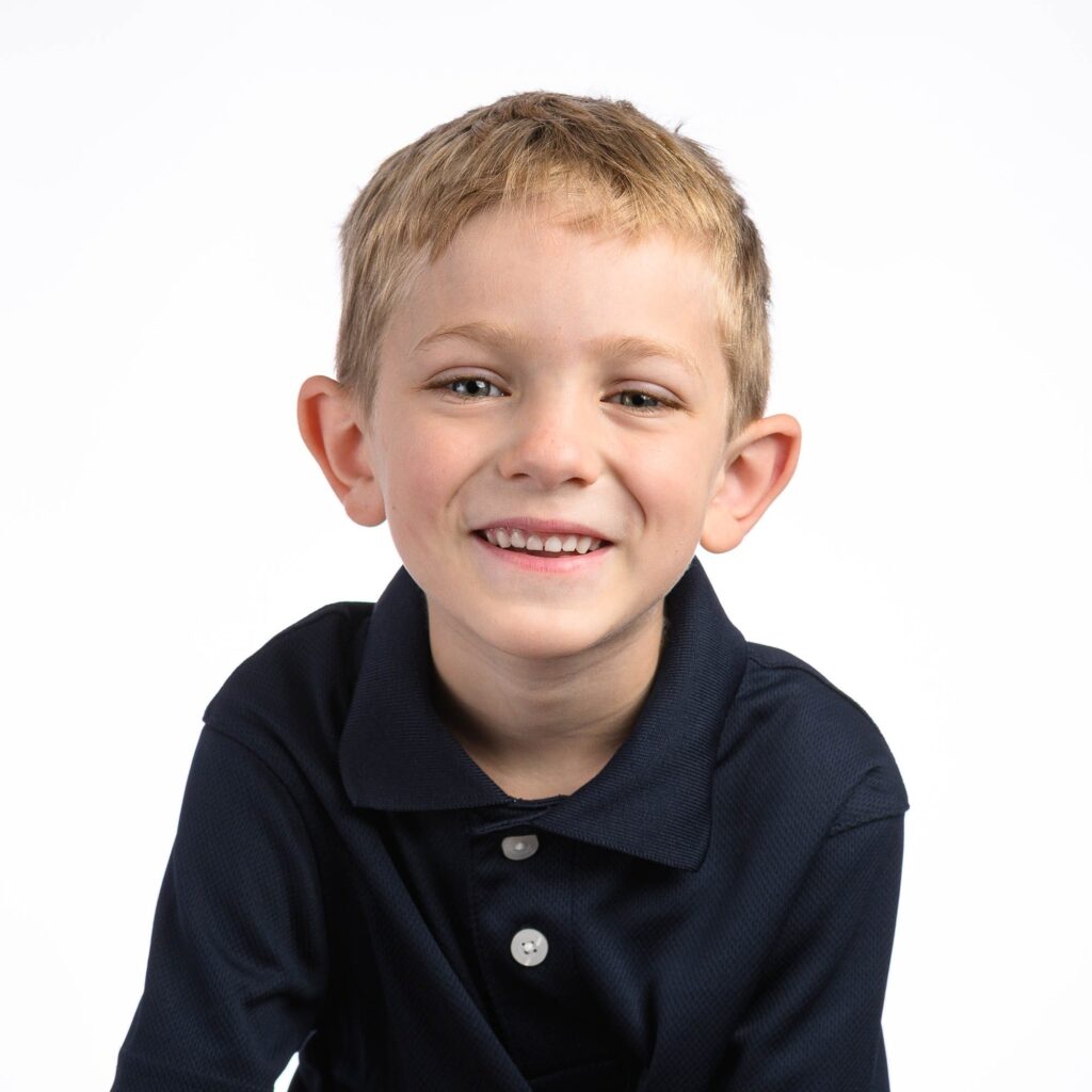simple headshot of a young boy