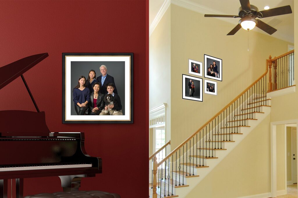 statement piece and gallery wall - you don't have to choose